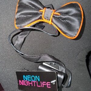 Black and Orange LED Bow Tie